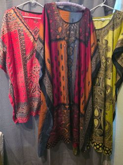 Boho Paisley Print Kaftan dresses– Set of 3