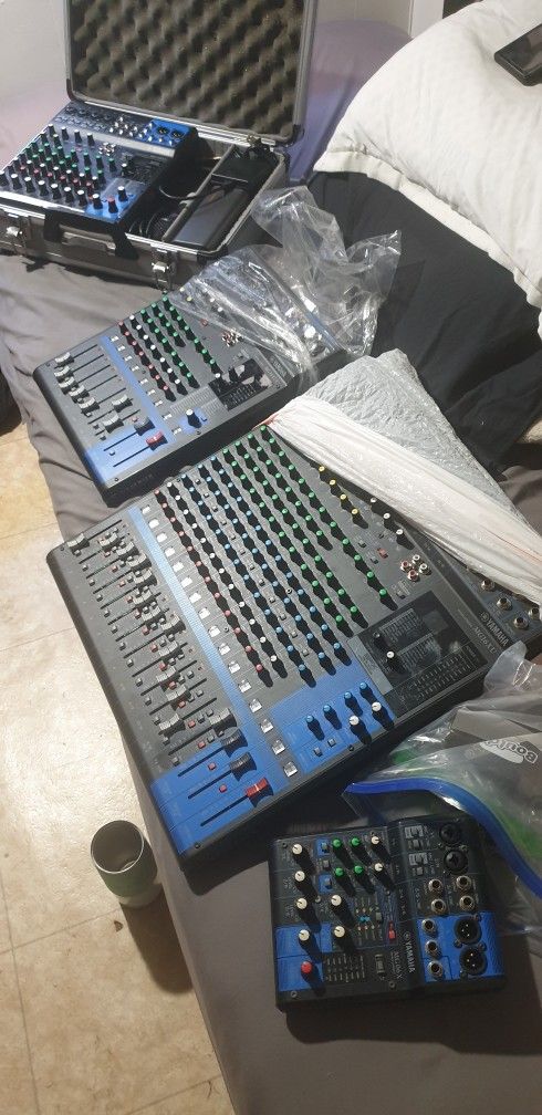 Yamaha Mixers I Have MG16 MG12. MG10. MG6 Channels More Information Message Me Please