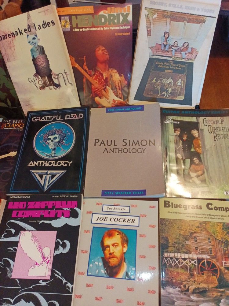 Guitar Books -Elvis Hendrix Beatles etc