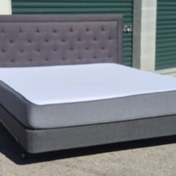 CAL-KING BED FRAME AND MEMORY FOAM MATTRESS 