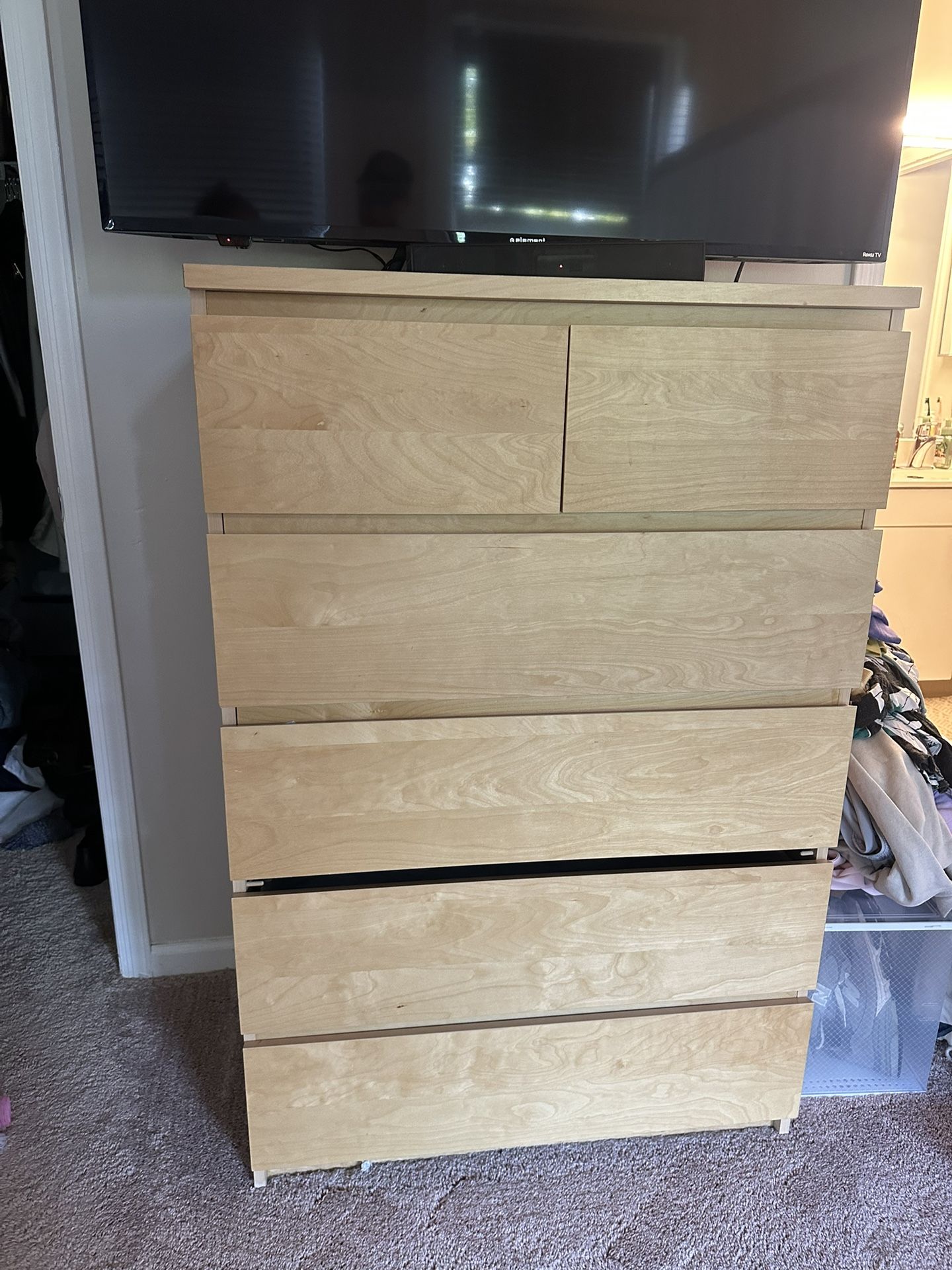 Beige/Oak IKEA Dresser - IKEA Storlinta in Oak