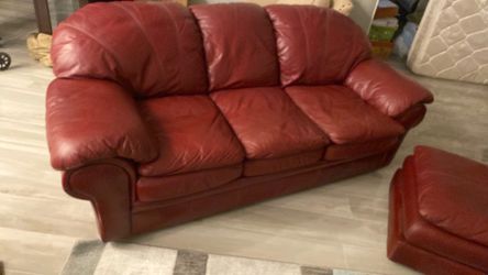 Family room leather sofa set