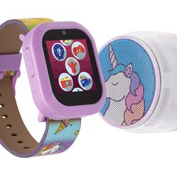 Girls Unicorn Silicone Strap Smartwatch and Glow In The Dark Bluetooth Speaker