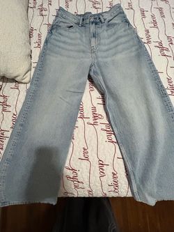 H&M baggy light blue pants