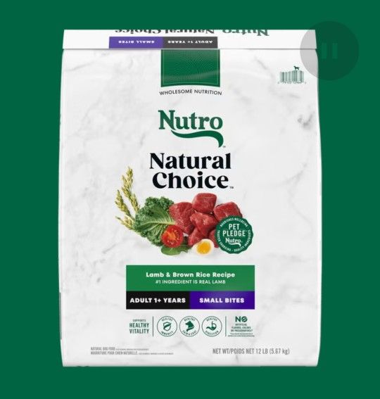 Nutro Natural Choice Lamb & Brown Rice Recipe Small Bites Adult Dog Dry Food 30lbs