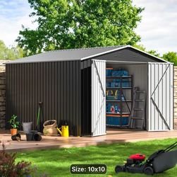 10x10 outdoor metal storage shed