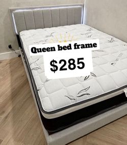 Queen bed frame new in box mattress included