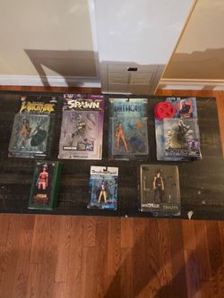 Toy train acessories and Action figures collectibles