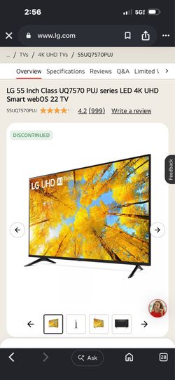 LG 55inch.  LED 4k webOS