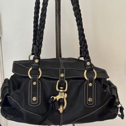 Francesco Biasia Black Leather Shoulder Bag