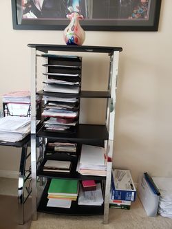 OFFICE 5 SHELF STAND BLACK PICK UP ONLY
