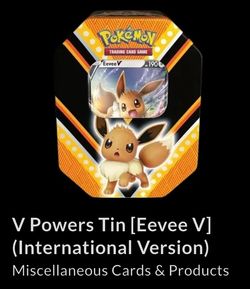 Pokémon V Powers Tin (Eevee V)