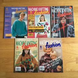 Lot of 5 Machine Knitting Fashion Magazines