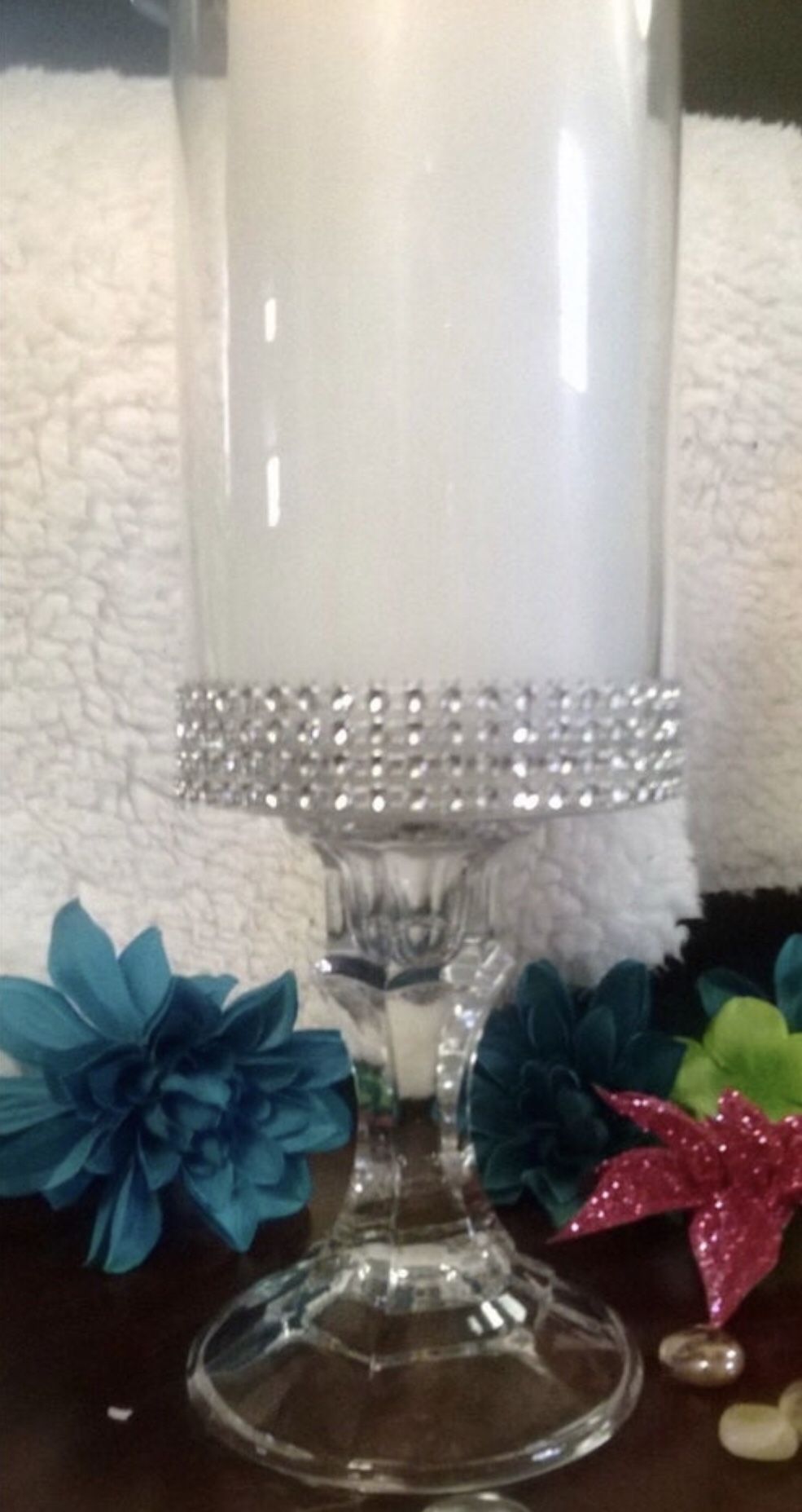 Set of six (6) Hurricane/ Cylinder Vases, Wedding, Sweet 16, Quinceañera, Baby Shower, Anniversary, Birthday Centerpiece