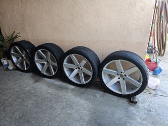 OBO Rims 24 Inch Tires Fits Ford Lincoln 