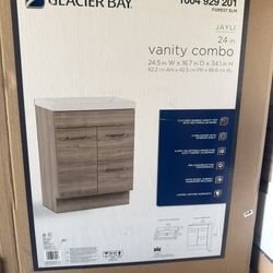 JAYLIN 24 Inch Glacier Bay Vanity  Combo