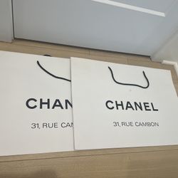 Chanel Rue Cambon White Paper Gift Empty Shopping Bag (16 x 23) RARE (each priced separately)