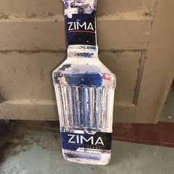 Zima  Aluminum  Bottle Sign 