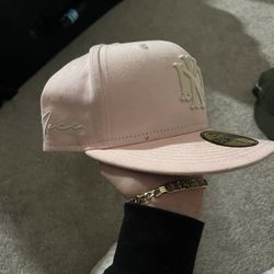 pink NY hat