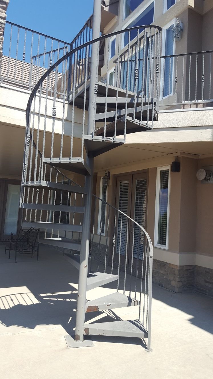10 foot Exterior Spiral Staircase