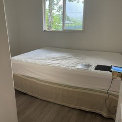 FREE Queen Size Mattress With Black Metal Frame. 