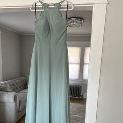 Green Evening Gown Bridesmaids Dress 