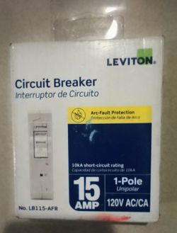 Leviton 15A 1-Pole Arc-Fault Circuit Breaker