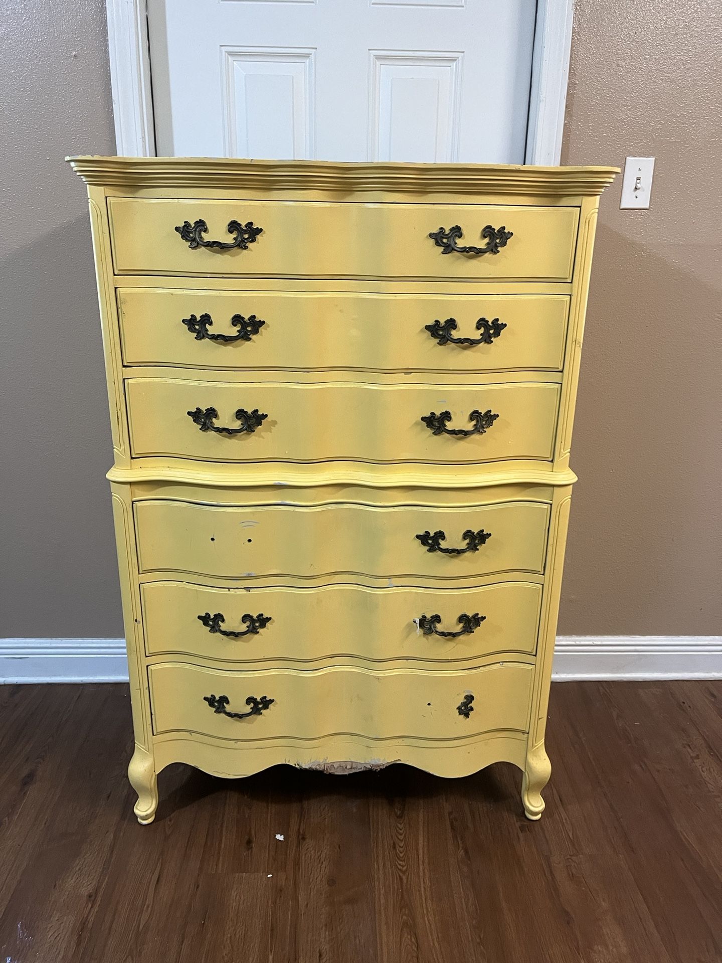 Yellow Antique Dresser