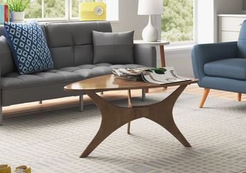 Fresca 17.2'' H MCM Coffee Table, Light Brown