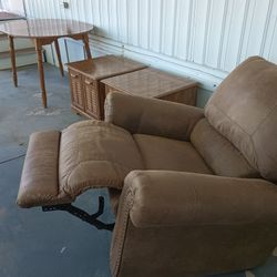 Ashley Rocker Recliner; Oval Table; 2- Square Table Cabinet's; Storage Cabinet; Bar Stool;
