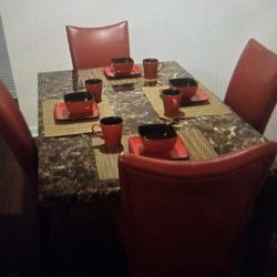 Dining Set (5 pieces: 1 Rectangle-table with 4 Chairs)