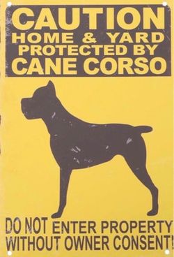 Cane Corso sign