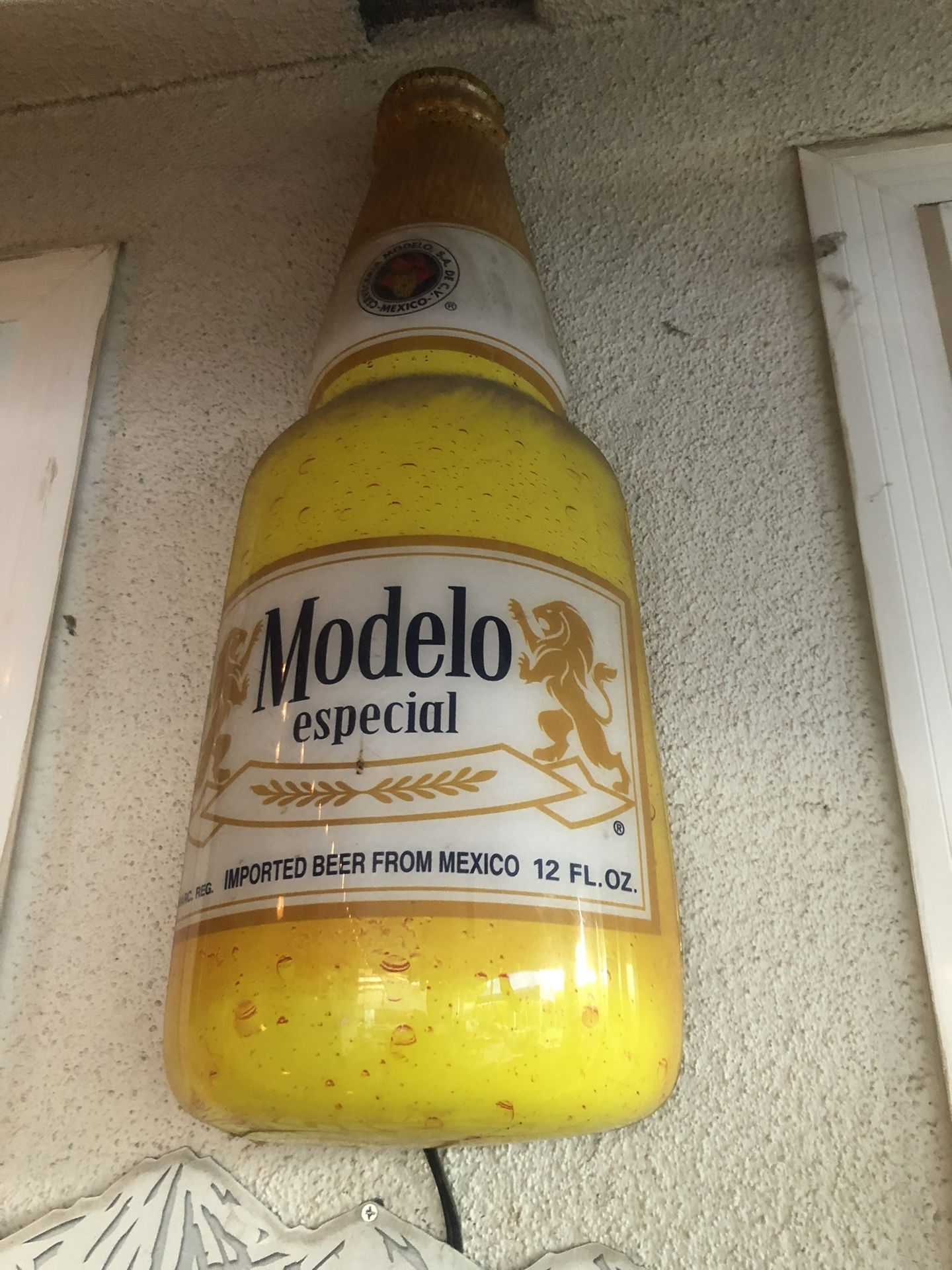 Light up beer sign
