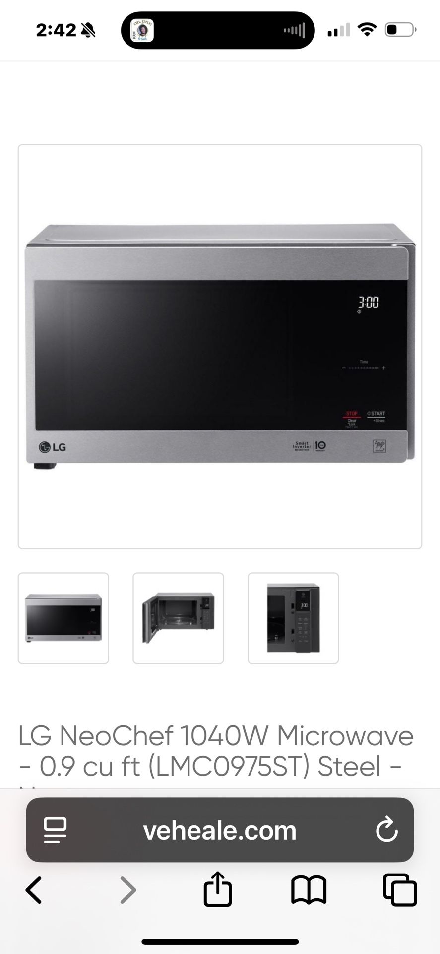 LG MICROWAVE. 
