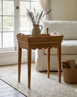 Vintage Ethan Allen Country French Tray Top Side Table – Solid Wood