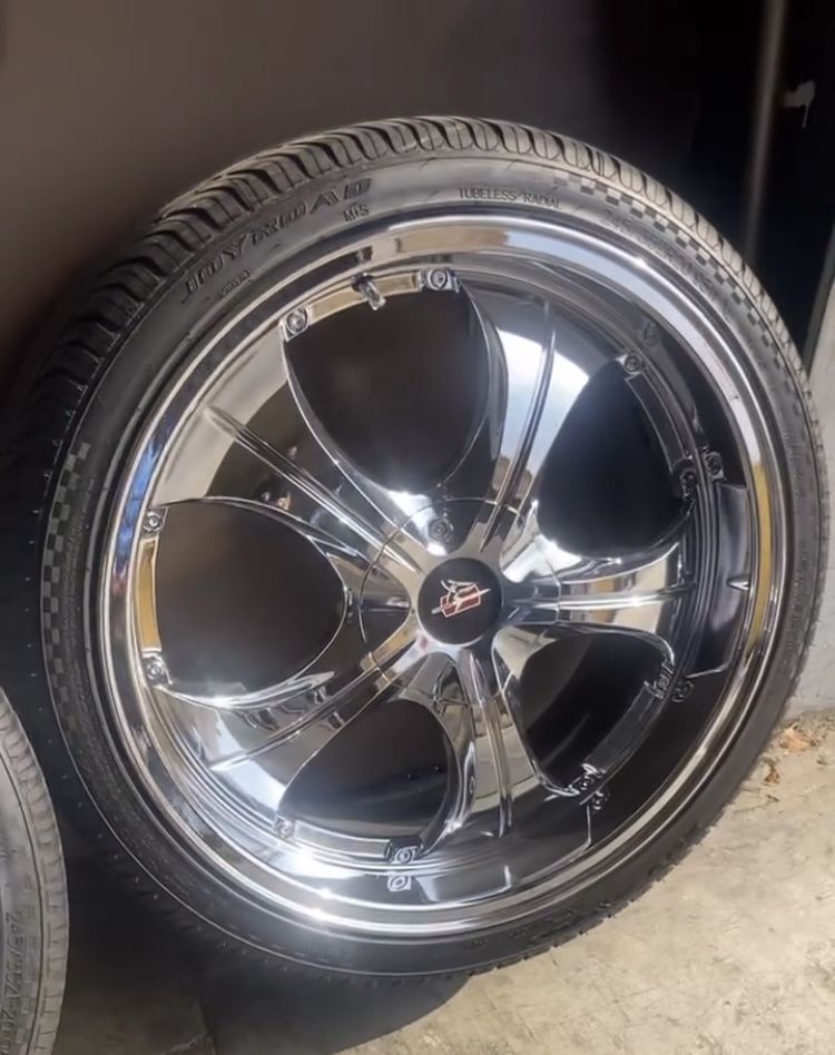 20” FALKEN RIMS WITH SLIGHTLY USED TIRES