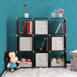 DIY 3-Tier 9-Cube Storage Shelf Organizer