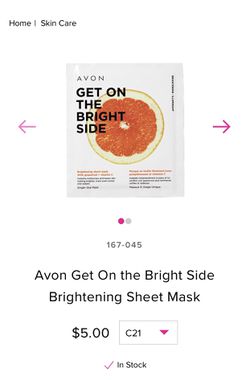 Avon face Mask working very good like magic ONLY $4