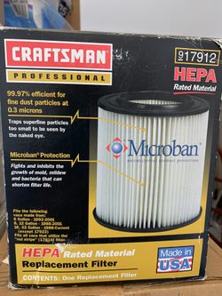 Filter Craftsman Hepa NEW!!!