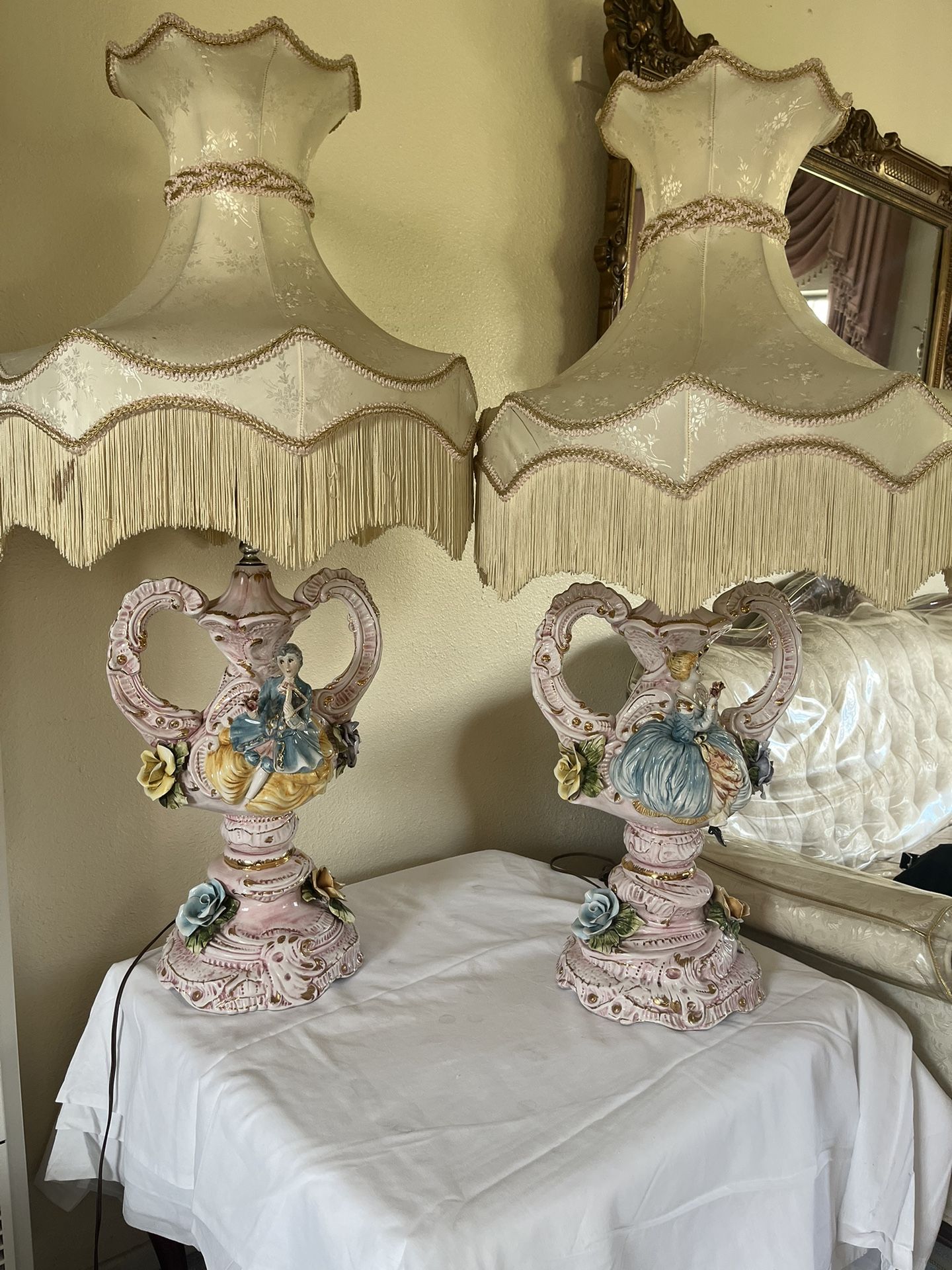 Lorenzon Nove Capodimonte Italian Ceramics Lamps