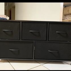 Black Fabric Dresser Unit Tv Stand