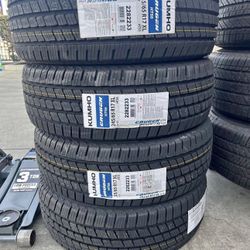 245/65/17 Kumho HT55 4 NEW TIRES INSTALLED AND BALANCED 