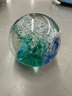 Murano Blown Glass Sea Wave Round Globe