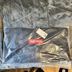 Supreme x MM6 Maison Margiela Box Logo Zip Up Hoodie Size Large Navy