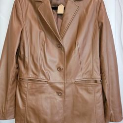 Preston & York Brown Lambskin Leather Jacket