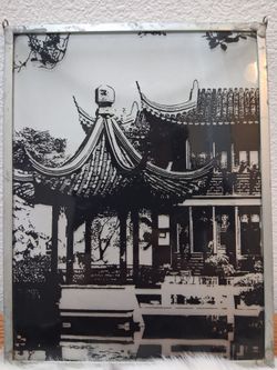 Artwork - Japanese Pagoda And Home - Screen Printing on Glass
