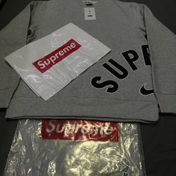 Supreme Nike Grey Crewneck Sweatshirt  M