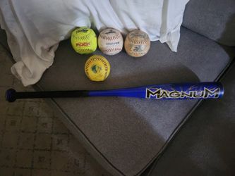 Kids' 28" Softball Bat and 4 Softballs