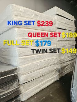 Queen set $189 >> Mattress And Box Spring