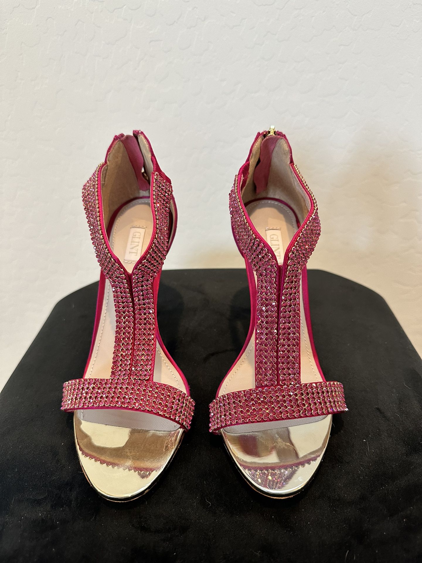 Hot Pink Heels With Sequins 